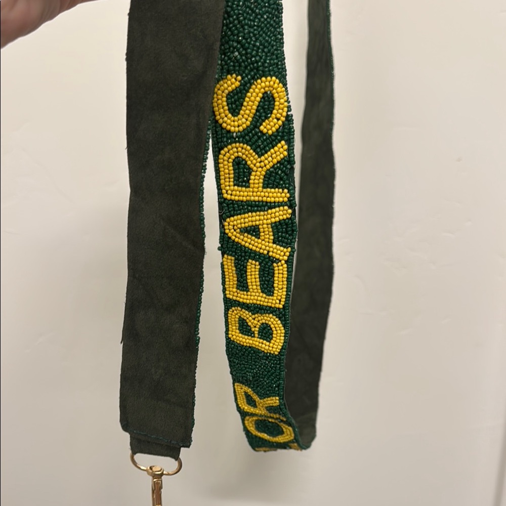 Green and Yellow Baylor Bears Beaded Purse Strap - Picture 5 of 5